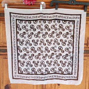 Peace Love silky scarf